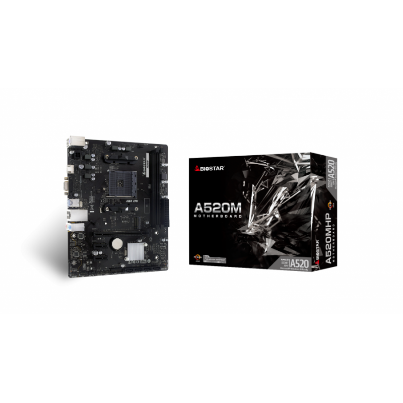 Дънна платка BIOSTAR A520MHP socket AM4, BIO-MB-A520MHP