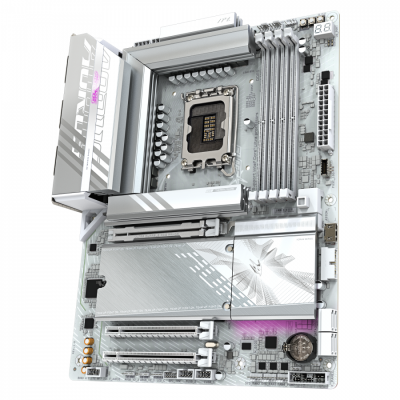 Дънна платка GIGABYTE B860 AORUS ELITE WIF 7 ICE, LGA 1851, GA-MB-B860-A-EL-WF7-ICE