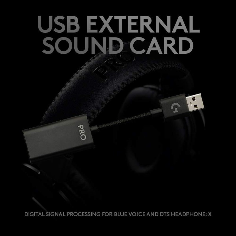 Бъндъл Геймърски слушалки Logitech PRO X + Поставка за слушалки, LOGITECH-HEAD-PRO-X-BUN