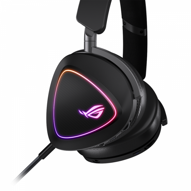 Геймърски безжични слушалки ASUS ROG Delta II - USB-C, Aura Sync RGB, ASUS-HEAD-ROG-DELTA-II