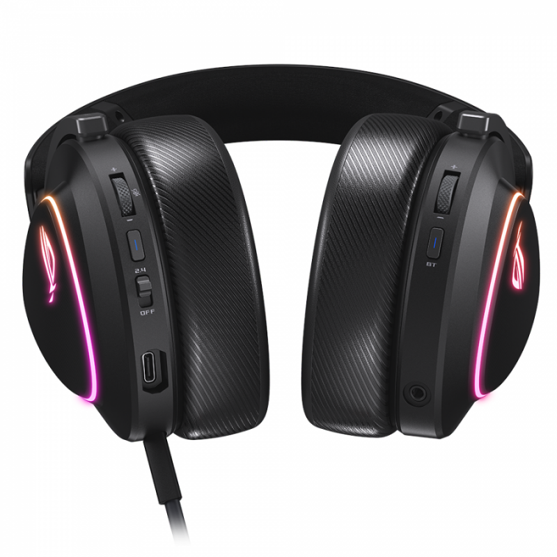 Геймърски безжични слушалки ASUS ROG Delta II - USB-C, Aura Sync RGB, ASUS-HEAD-ROG-DELTA-II