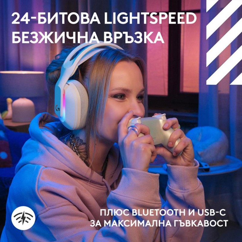 Геймърски безжични слушалки Logitech ASTRO A20 X Lightspeed - Бял