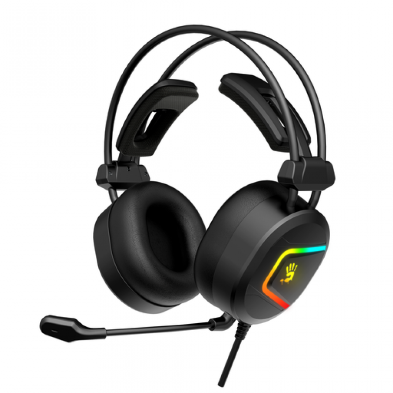 Геймърски слушалки A4TECH Bloody MC750, ANC,RGB, Микрофон, Черни, A4-HEAD-MC750