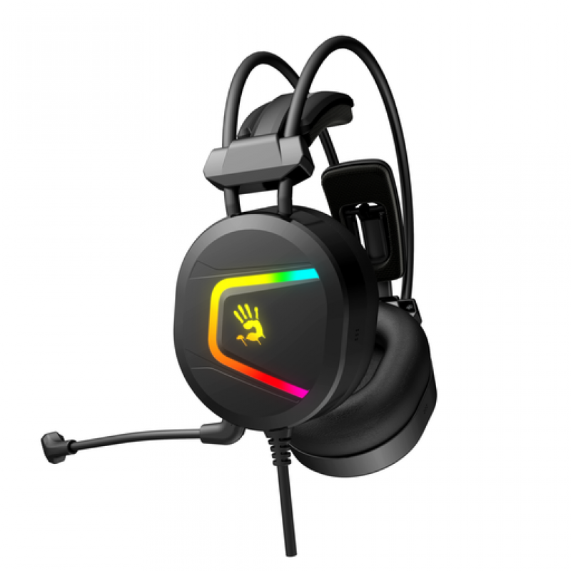 Геймърски слушалки A4TECH Bloody MC750, ANC,RGB, Микрофон, Черни, A4-HEAD-MC750
