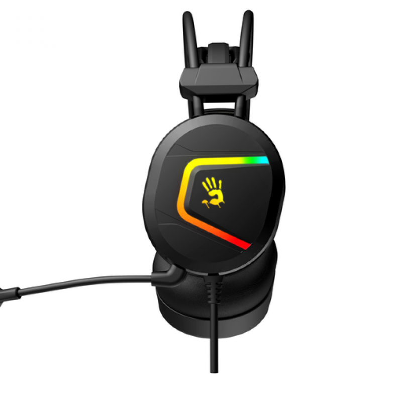 Геймърски слушалки A4TECH Bloody MC750, ANC,RGB, Микрофон, Черни, A4-HEAD-MC750