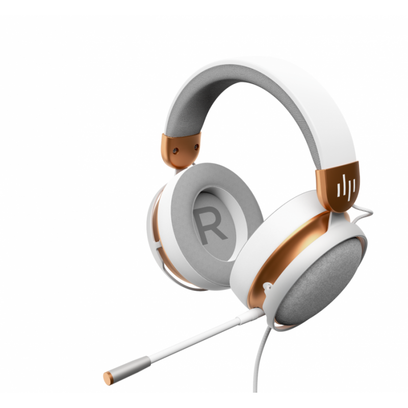 Геймърски слушалки Dark Project Sono Wired - White/Gold, FSH-DPP-HS-SONO-WHITE