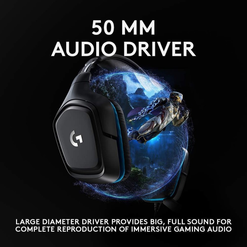 Геймърски слушалки Logitech G432, Микрофон, Черни-G432