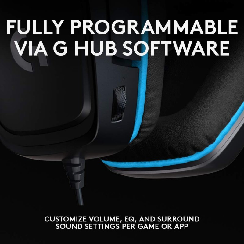 Геймърски слушалки Logitech G432, Микрофон, Черни-G432