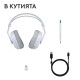 Геймърски слушалки Logitech G522 Lightspeed Wireless RGB, Микрофон, Бели