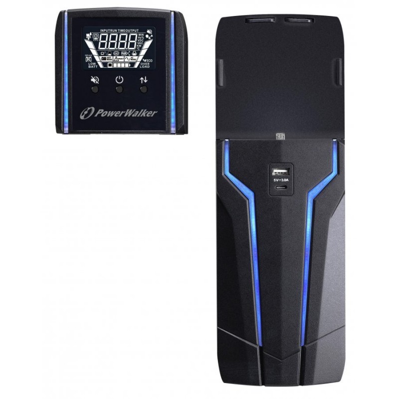 UPS POWERWALKER VI1000GXB за професионален гейминг , 1000VA, Line Interactive-POWER-UPS-VI1000GXB