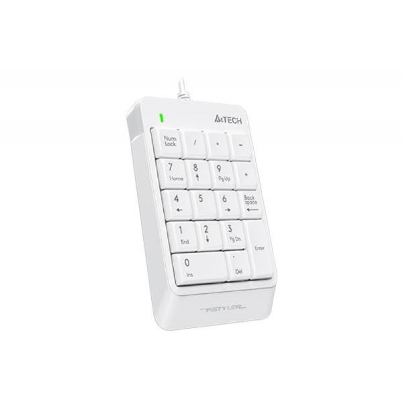 Цифрова клавиатура A4tech FK13P, Бял, A4-KEY-FK-13P-WHITE