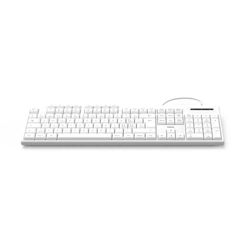 HAMA Жична клавиатура "CK-200", USB-A,USB-C, 8 мултимедийни клавиша, кирилизирана, бяла