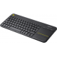 Клавиатура Logitech Wireless Touch K400 Plus, Черна, LOGITECH-KEY-K400-BL