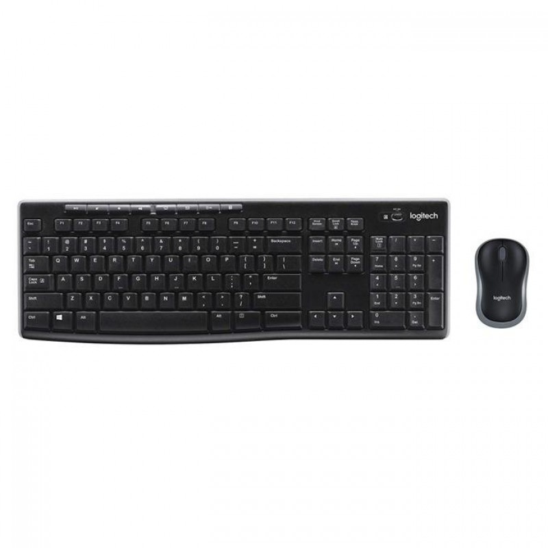 Kомплект безжични клавиатура с мишка Logitech MK270, 2.4 GHZ, Черен, LOGITECH-KEY-MK270
