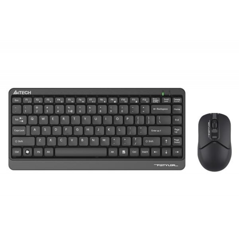 Комплект клавиатура и мишка A4TECH FG1112 Fstyler, Безжичен, 2.4 GHz, Черен, A4-KEY-FG1112