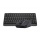 Комплект клавиатура и мишка A4TECH FG1112 Fstyler, Безжичен, 2.4 GHz, Черен, A4-KEY-FG1112