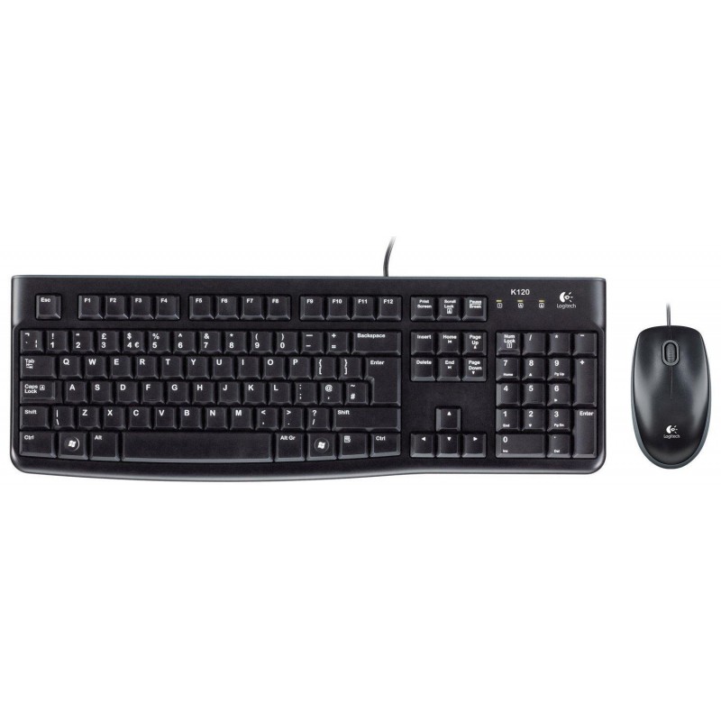 Kомплект клавиатура с мишка Logitech MK120, Черна-MК120