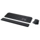 Kомплект клавиатура с мишка Logitech MX Keys S Combo, Подложка за китка, Черен