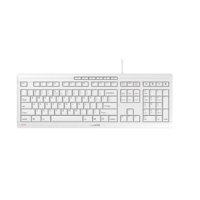Жична клавиатура CHERRY STREAM, USB, Светло сив-CHERRY-KEY-JK-8500EU-0