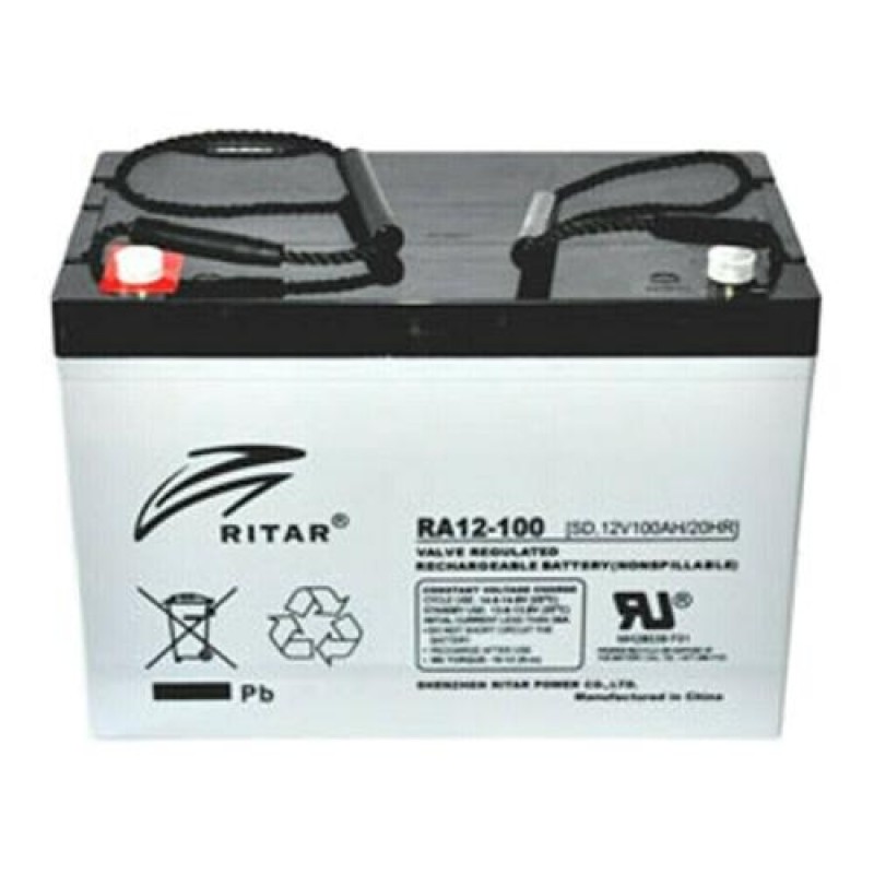 Оловна Батерия (RA12-100S) AGM 12V / 100 Ah - 306.5 / 168.5 / 210mm  F15(M6) RITAR, RITAR-RA12-100S