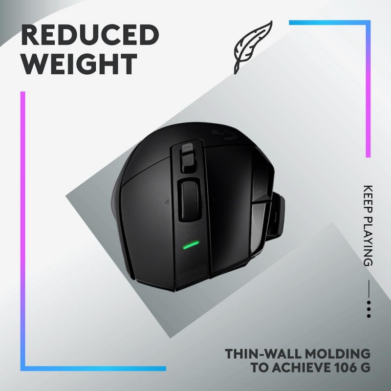 Безжична Геймърска мишка Logitech G502 X Lightspeed Black, LOGITECH-MOUSE-G502XL-BK