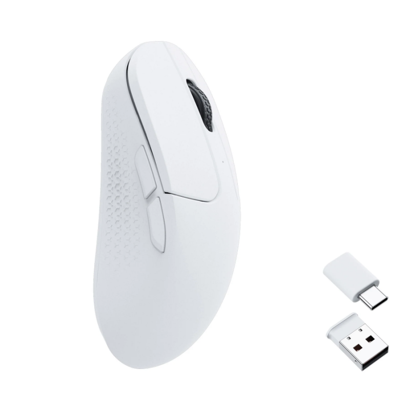 Геймърска Безжична мишка Keychron M3 Mini 1000Hz, Matte White, KEYCHRON-MOUSE-M3M-A3