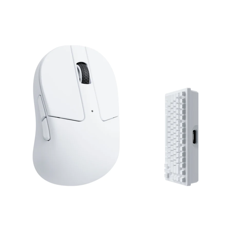 Геймърска Безжична мишка Keychron M4 4000Hz, Matte White, KEYCHRON-MOUSE-M4-A5