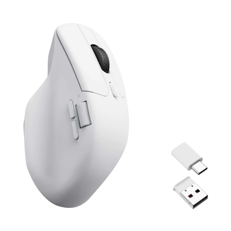 Геймърска Безжична мишка Keychron M6 1000Hz, Matte White, KEYCHRON-MOUSE-M6-A3