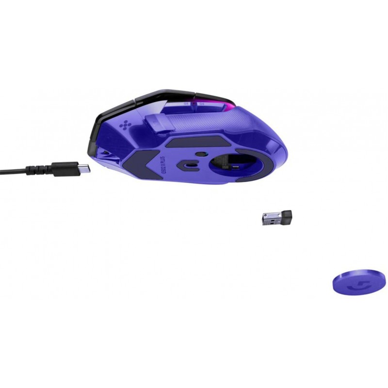 Геймърска безжична мишка Logitech G502 X Plus Lightsync RGB - Dark Lilac