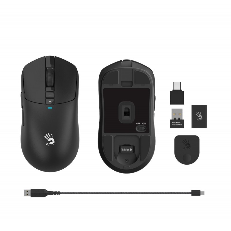 Геймърска безжична оптична мишка A4tech Bloody R72 Pro - Black