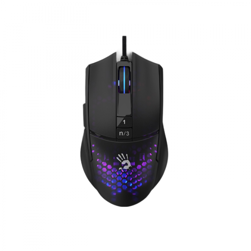 Геймърска мишка A4tech bloody L65 Max, Жична, 12000 cpi, Honeycomb,Черна, A4-MOUSE-L65MAX-HONEY