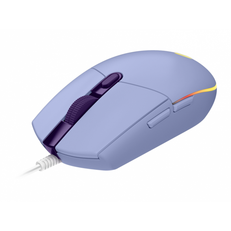Геймърска мишка Logitech G102 LightSync, RGB, Оптична, Жична, USB, Лилав-LOGITECH-MOUSE-G102-LS-LL
