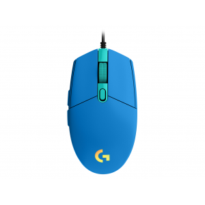 Геймърска мишка Logitech G102 LightSync, RGB, Оптична, Жична, USB, Син