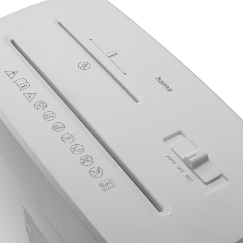 HAMA Шредер „Prime M50CD-B“, ниво на сигурност P5 T2 E2 O1, бял