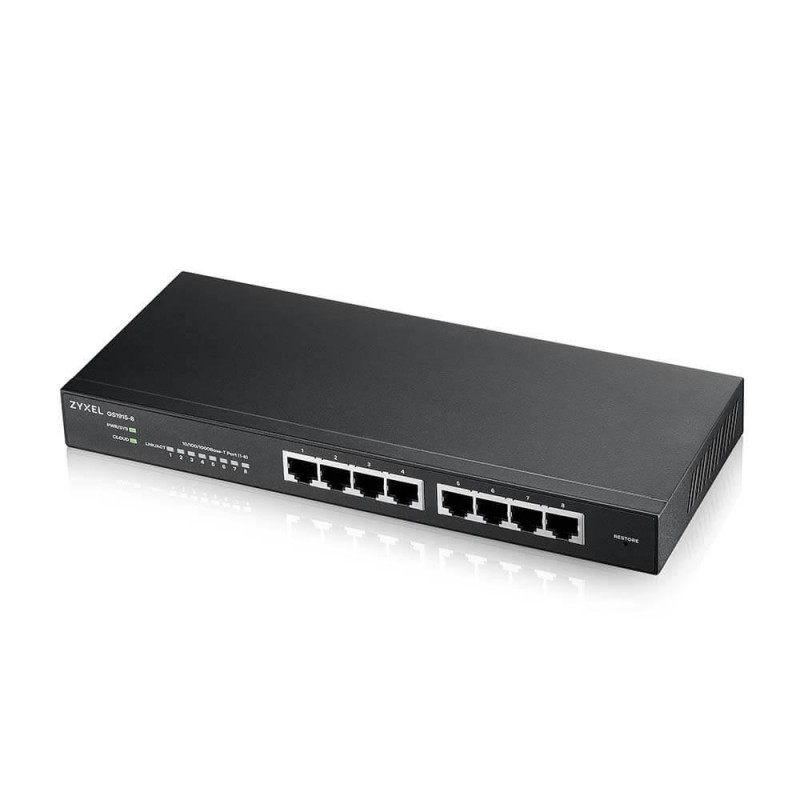 Суич 8-портов ZyXEL GS1915-8, Gigabit, управляем, standalone или Nebula управление, ZYXEL-GS1915-8