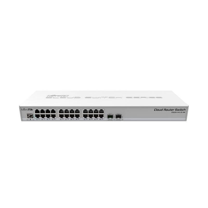 Суич MikroTik CRS326-24S+2Q+RM, 24 x Gigabit Ethernet ports, 2 x SFP, MIKROTIK-CRS326-24S-2Q-RM
