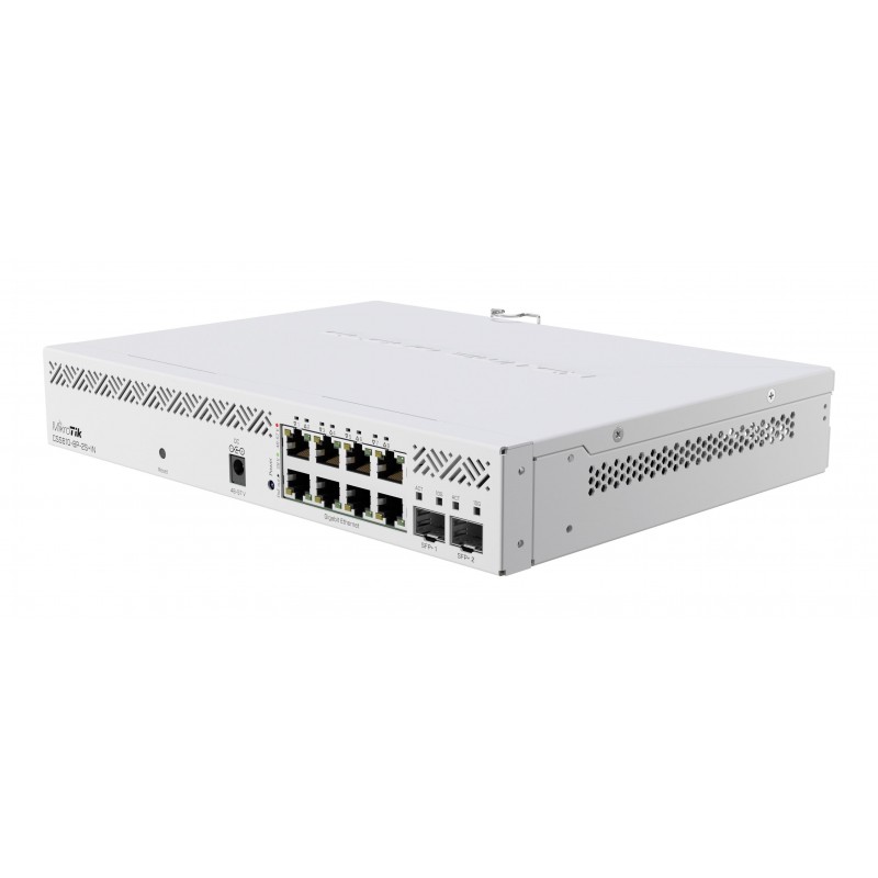 Суич MikroTik CSS610-8P-2S+IN, 8 x Gigabit Ethernet ports, 2 x SFP, PoE out, MIKROTIK-CSS610-8P-2S-IN