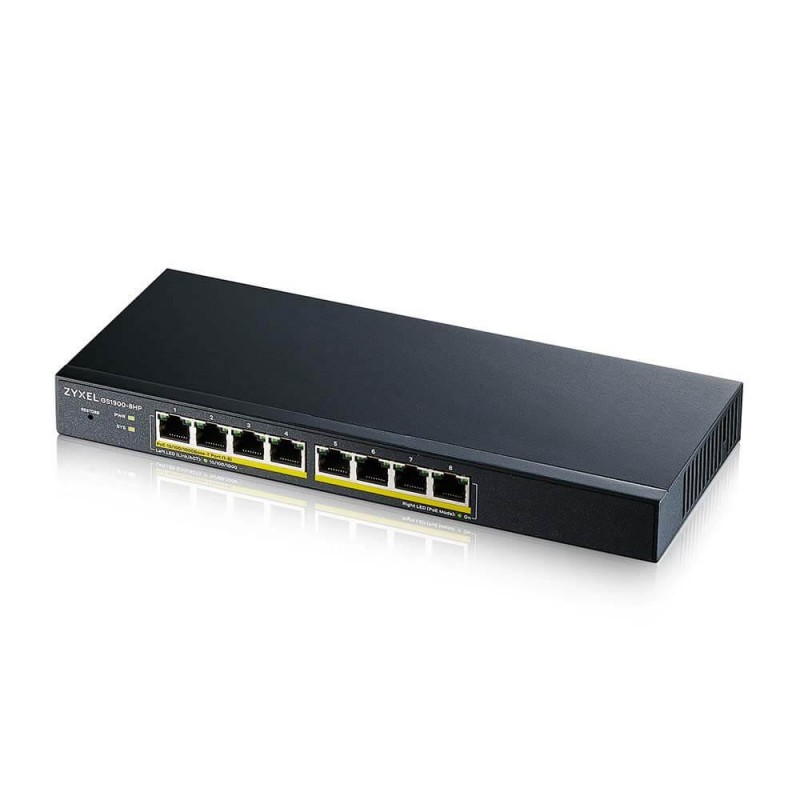 Суич ZYXEL GS1900-8HP-V3, 8 портов смарт управляем, PoE, Gigabit, ZYXEL-GS1900-8HP-V3