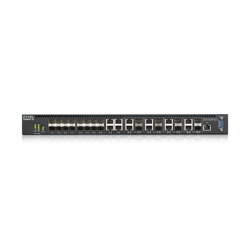Суич ZYXEL XS3800-28, 28-port 10GbE, L3, RAM 8Gb, ZYXEL-XS3800-28