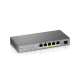 Суич ZyXEL GS1350-6HP, 6-портов, Gigabit, Управляем, PoE 60W, ZYXEL-GS1350-6HP
