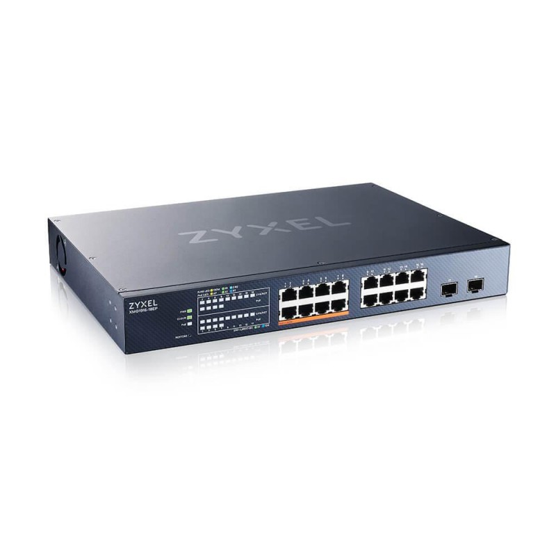 Суич ZyXEL XMG1915-18EP, 16-портов, 2x SFP, Gigabit, Управляем,  PoE, ZYXEL-XMG1915-18EP