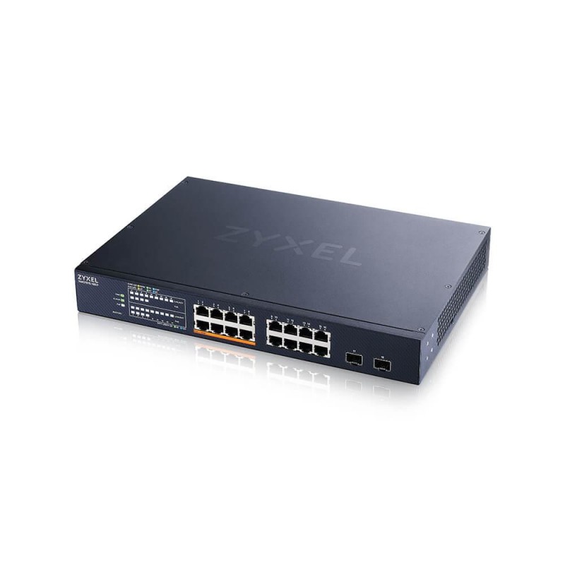 Суич ZyXEL XMG1915-18EP, 16-портов, 2x SFP, Gigabit, Управляем,  PoE, ZYXEL-XMG1915-18EP