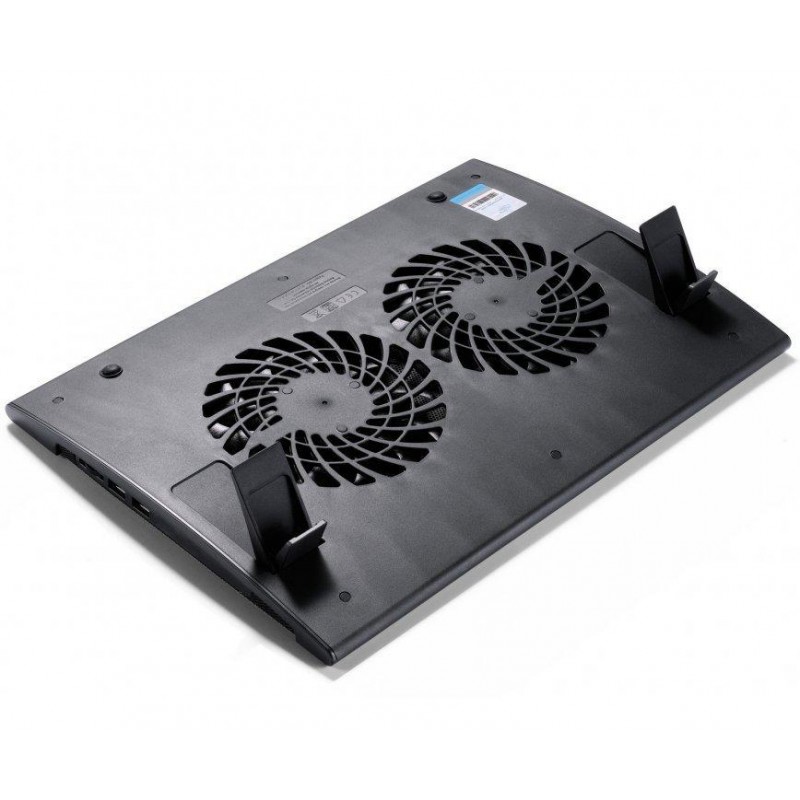 Охладител за лаптоп DeepCool WIND PAL FS, 17", 2x140 mm, 1200 RPM, Черен-DP-N222-WPALFS