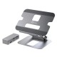 Поставка за лаптоп с докинг станция j5create JTS327, Регулеруема, до 16", USB-C, 4K, J5-JTS327