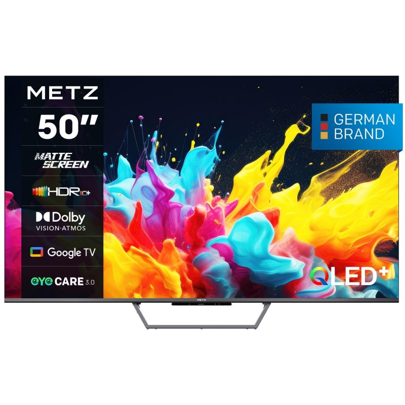 Телевизор METZ 50MQE7600Z, 50"(126 см), QLED, Google TV, 4K/UND, 60Hz, METZ-TV-50MQE7600Z