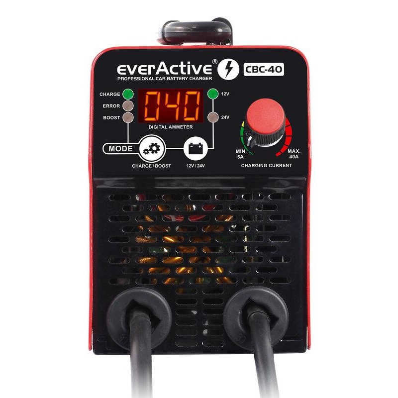 Зарядно токоизправител с инвертор за акумулатори 12V/24V everActive CBC-40  до 40А за UPS