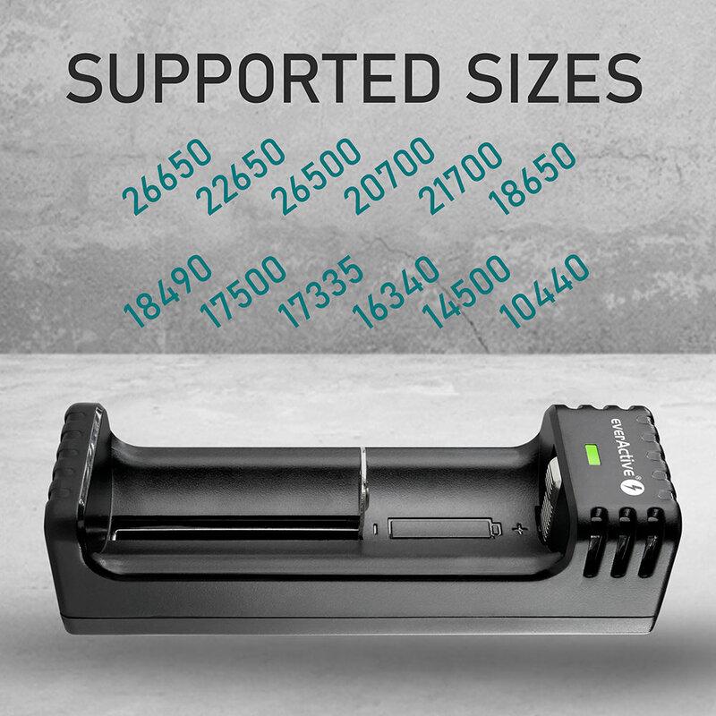 Зарядно устройство за LiIon батерии 3,7v CR18650,CR123,14500 1 гнездо USB Type C LC-100C EverActive