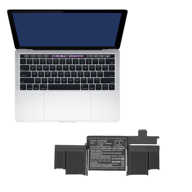 Батерия за лаптоп Apple MacBook Pro ""Core i5" 2.4 13" Late 2013 Retina A1493, A1502 LiPo 11.34V 6300mAh CAMERON SINO