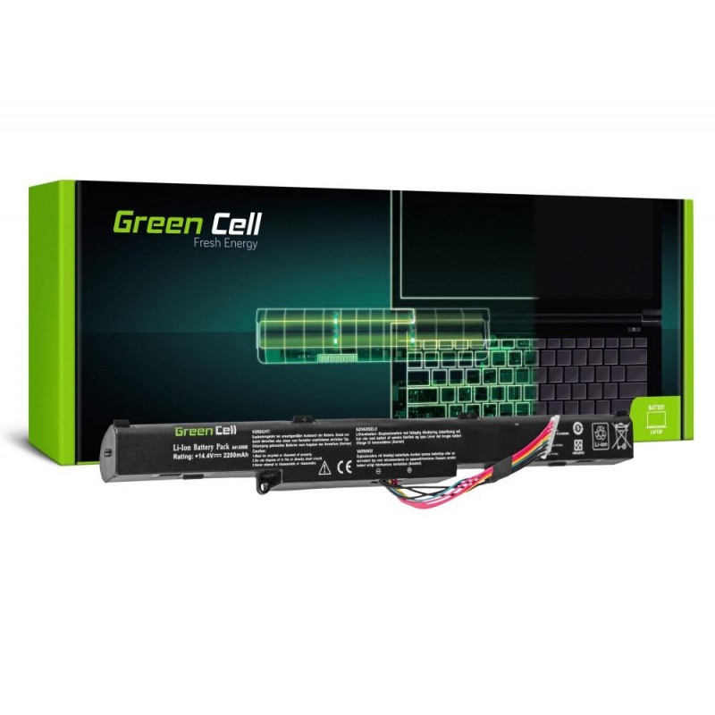 Батерия  за лаптоп Asus A41-X550E F550 F750 K550 K750 R510 R750 X550 X750 14.4V 2200mAh GREEN CELL-AS77