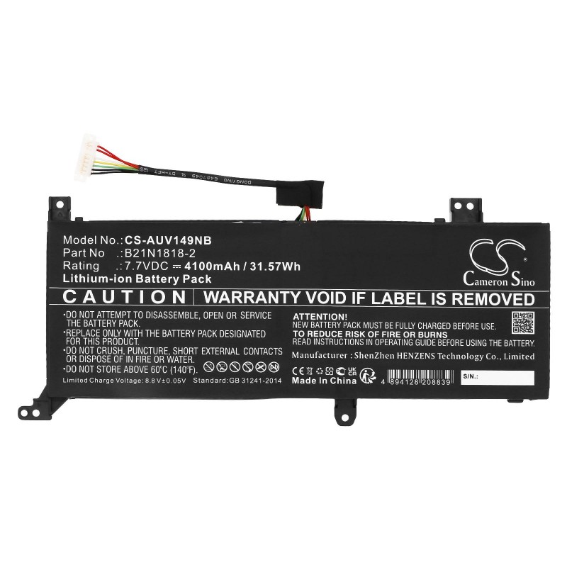 Батерия за лаптоп  Asus B21N1818-2, 0B200-03450400, Li-Polymer 7.7V 4100mAhh CAMERON SINO